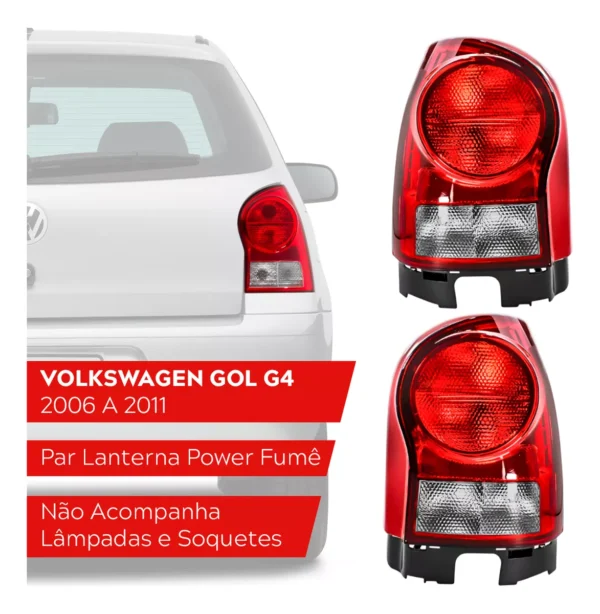 Lanterna Traseira Gol G4 2006 a 2011 Fumê