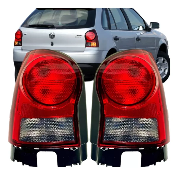 Lanterna Traseira Gol G4 2006 a 2011 Carcaça Preta Bicolor