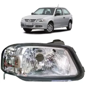 Farol VW Gol Parati Saveiro G4 05/ Máscara Cromada
