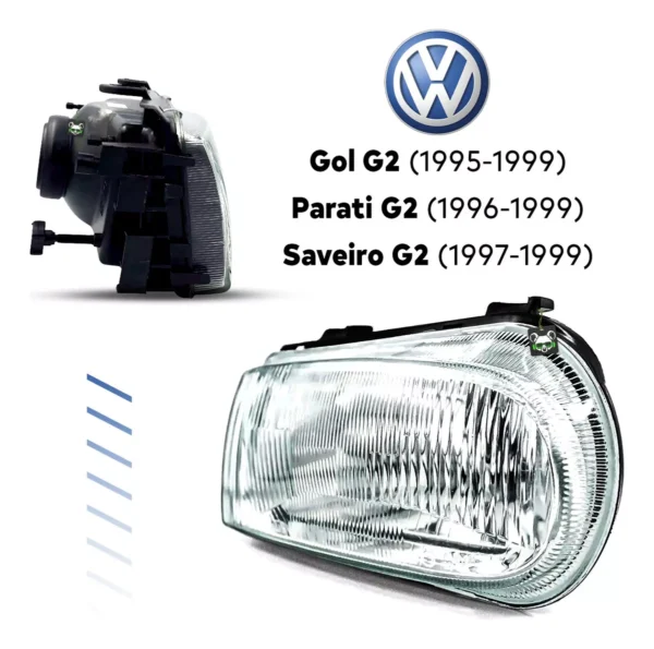 FAROL GOL 1995/1999 (MOD.A/C) CROMADO (PC) - Imagem 2