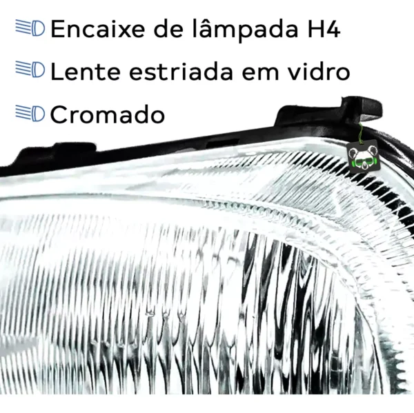 FAROL GOL 1995/1999 (MOD.A/C) CROMADO (PC) - Imagem 3