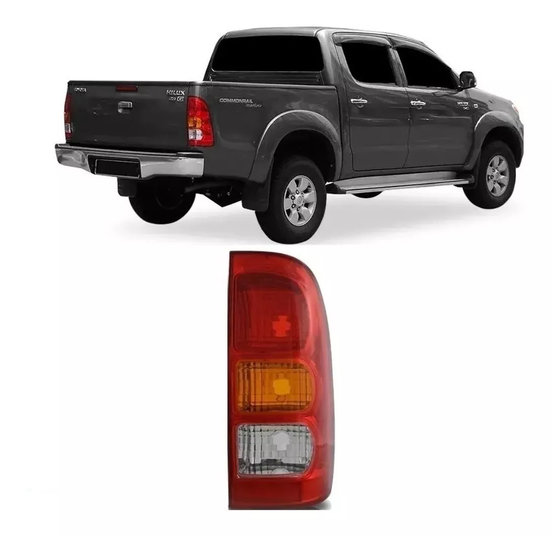 Lanterna Traseira Hilux 2005 a 2011 Tricolor