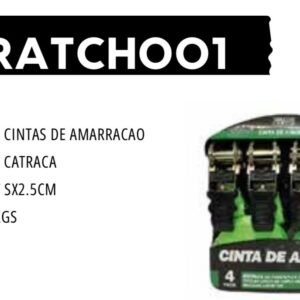 KIT 4 CINTAS DE AMARRACAO COM CATRACA