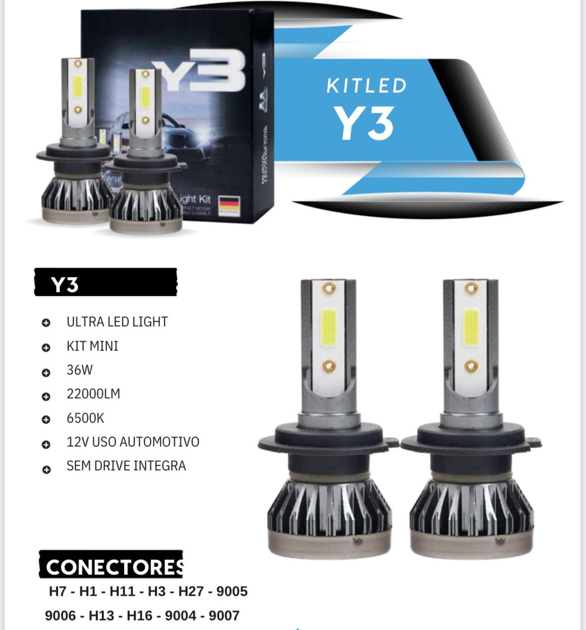 Y3-H7-ULTRA LED LIGHT KIT H7 MINI 36W -