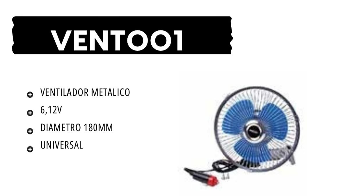VENTILADOR METALICO AUTOMOTIVO