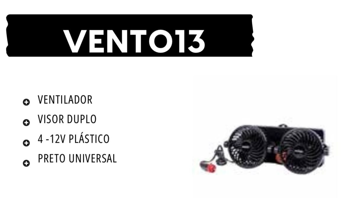 VENTILADOR VISOR DUPLO 4 -12V